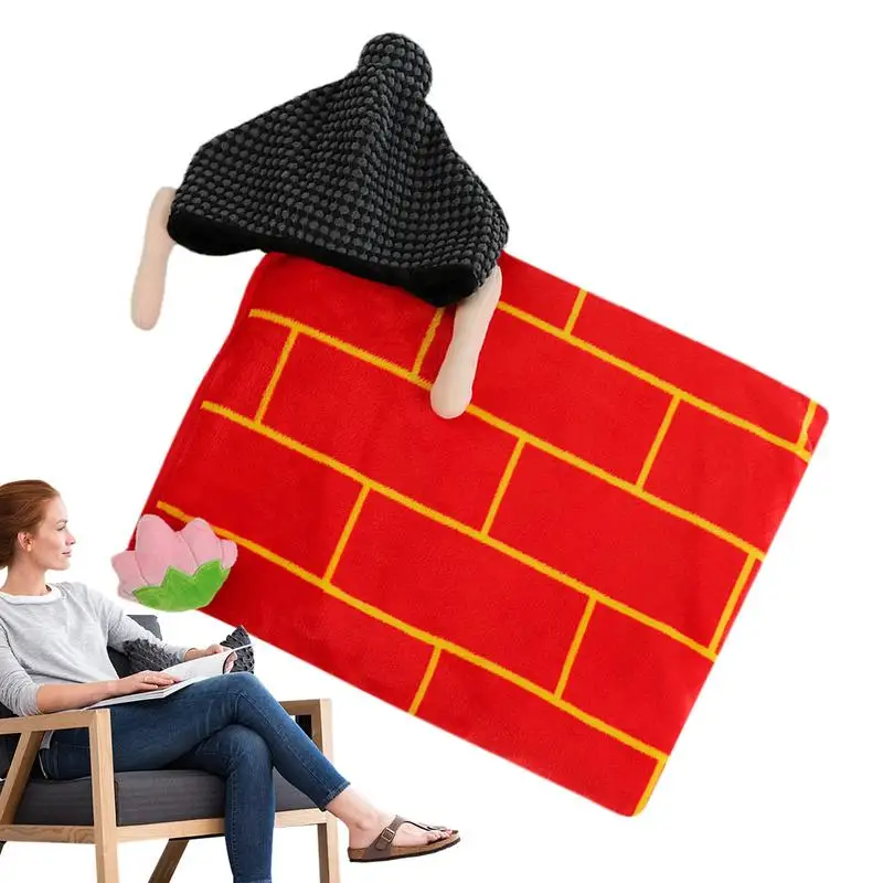 

Переносное одеяло с капюшоном, одеяло для сна со съемным капюшоном, буддийское двустороннее фланелевое одеяло для сна, мягкое декоративное одеяло