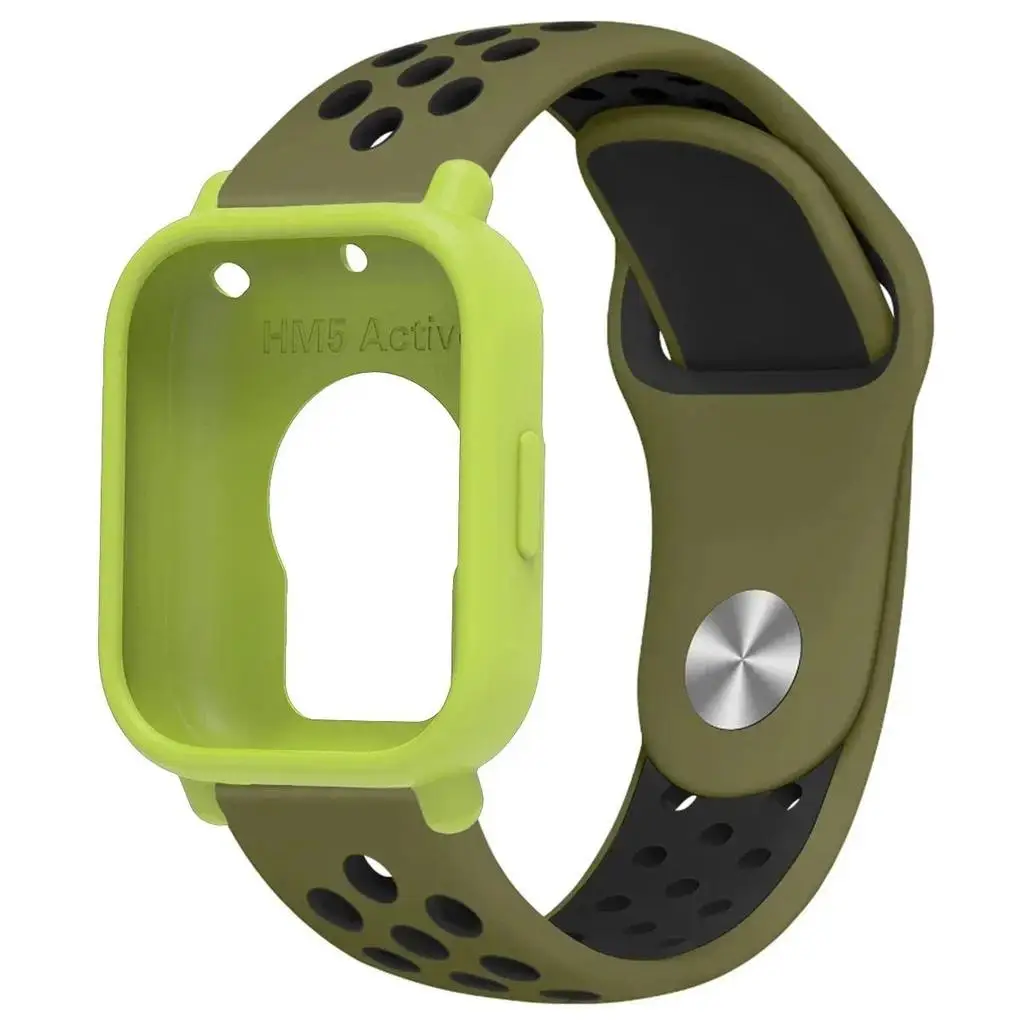 Two-Tone Breathable Sports Silicone Band with Soft Hollow Protector