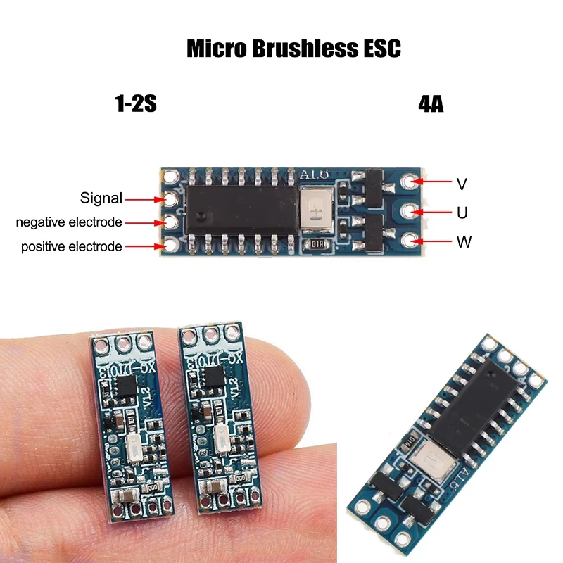 1S-2S DC3.7V-8.4V 4A Micro Brushless Motor Driver Board Electric Regulator for 1104 1106 1306 1407 1503
