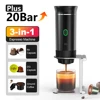 Wireless Electric Portable Espresso Coffee Machine for Car & Home Camping Coffee Maker 3-in-1 Capsule Powder Travel Coffee Maker 1