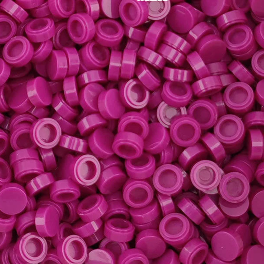 62 Color Set of 200 Round Flat Tile Building Blocks for DIY Pixel Art and Mosaics