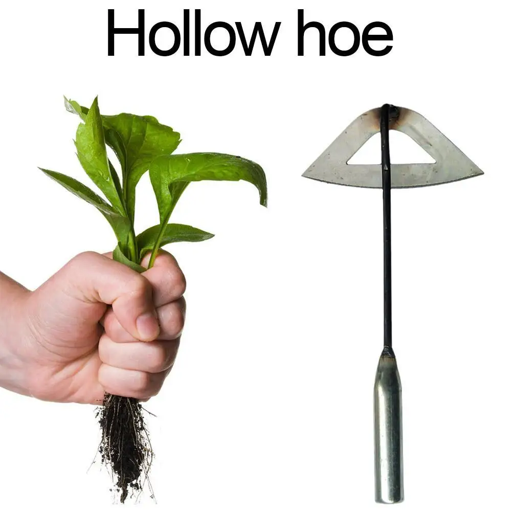 All-Steel Hardened Hollow Hoe Handheld Weeding Rake Planting Vegetables Farm Garden Agriculture Weeding Tool Garden Accessories