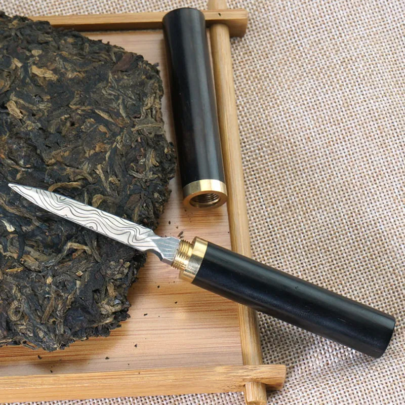 Professional Stainless Steel Tea Knife Needle Pick With Wood Handle Puer Tea Tools Cone Needle Breaking Prying Brick Tool