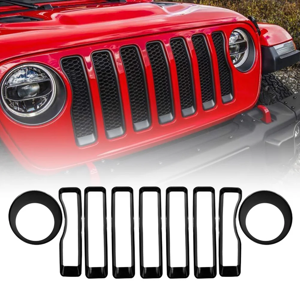 Copertura Griglia Radiatore Per Jeep Wrangler JL/JLU 2018-2019 - Nero ABS - Foto 12
