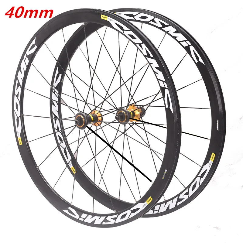 Latest High Quality 30/40/50 Hot Sale 700C Alloy V Brake/Disc Brake Wheels BMX Road Bicycle Wheelset Road Aluminum Cosmic Elite