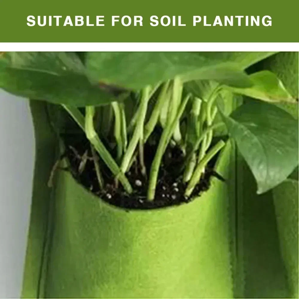 Wall Hanging Pockets Planting Bags Flower Pot Home Garden Grow Bag Garden Planter Vertical Suculentas Plant Pot Home Decor flower pot plant pot planting bag