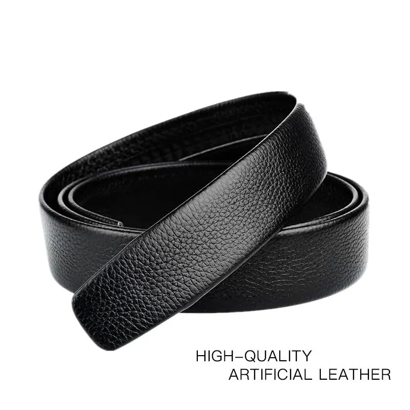 Leather Belt Men Leather Belt Metal Car Automatic Buckle 120cm Business