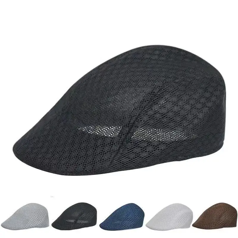 Spring Summer Men Mesh beret Hats Breathable Berets Caps for Women Touring Cap Unisex Outdoor Sport Sun hat beret hat breathable hat woolen beret
