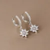 Nouveauté Double chaînes longues gland boucles d'oreilles pour femmes coréen en acier inoxydable Zircon suspendus boucle d'oreille Piercing bijoux