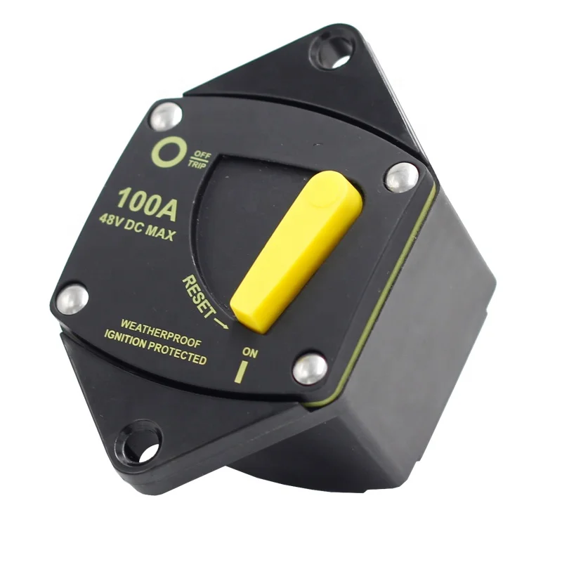 48V DC 50A 60A 100A 150A 200A 300A surface mount solar system audio recovery fuse circuit breaker