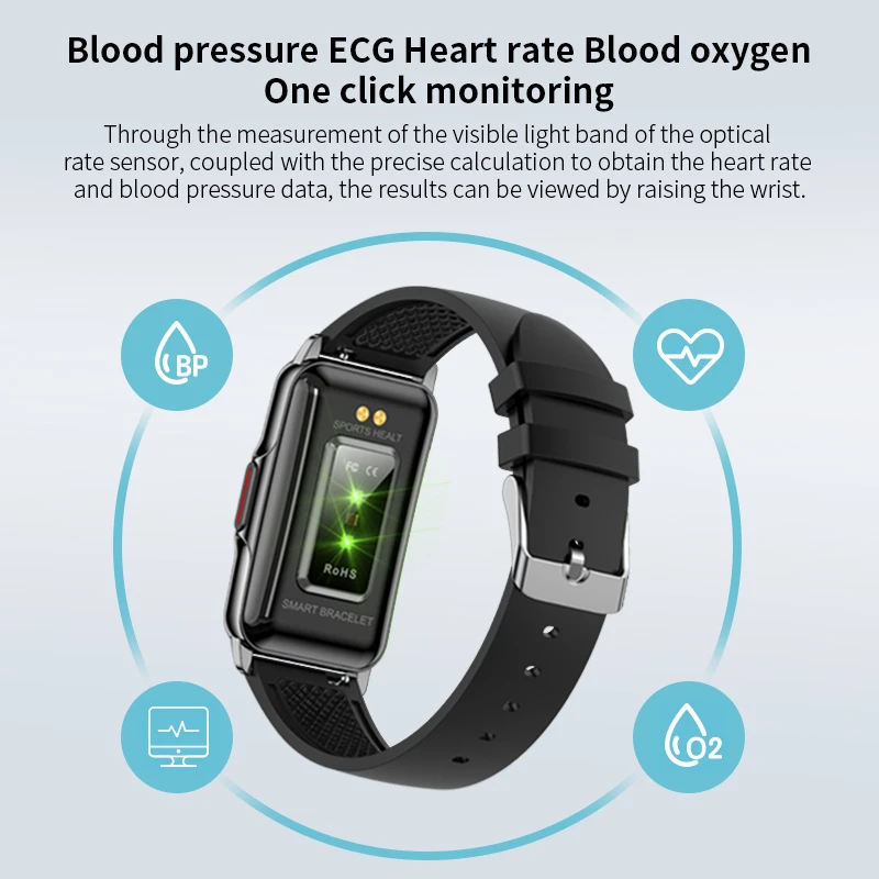 LIGE New Women Smartwatch Men Smart Bracelet Ladies Heart Rate Blood Oxygen Sport Smart Band Watch For Android IOS Ladies Gift