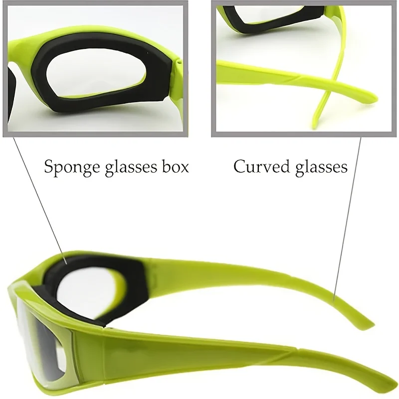 1pc Onion Glasses - Kitchen & BBQ Splash Guard, Protects Eyes from Hot Oil and Spices, Ideal for Cooking & Food Prep Safety