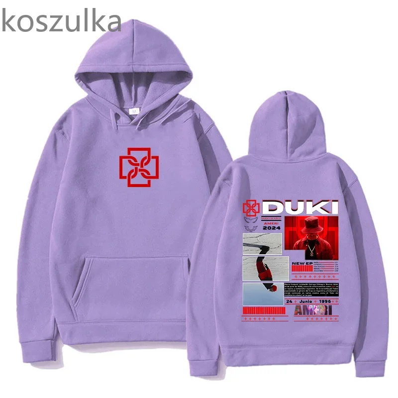 Duki Ameri World Tour 2025 Hoodie Unisex Fans Print Sweatshirts Long Sleeve Autumn Winter Fleece Unisex Streetwear Hip Hop Tops 3