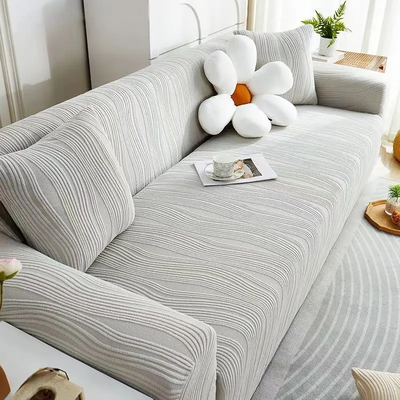 Elastic Sofa Cover Corn Velvet Adjustable Stretch Slipcovers Corner Couch Covers 1/2/3/4 Seater L Shape 2