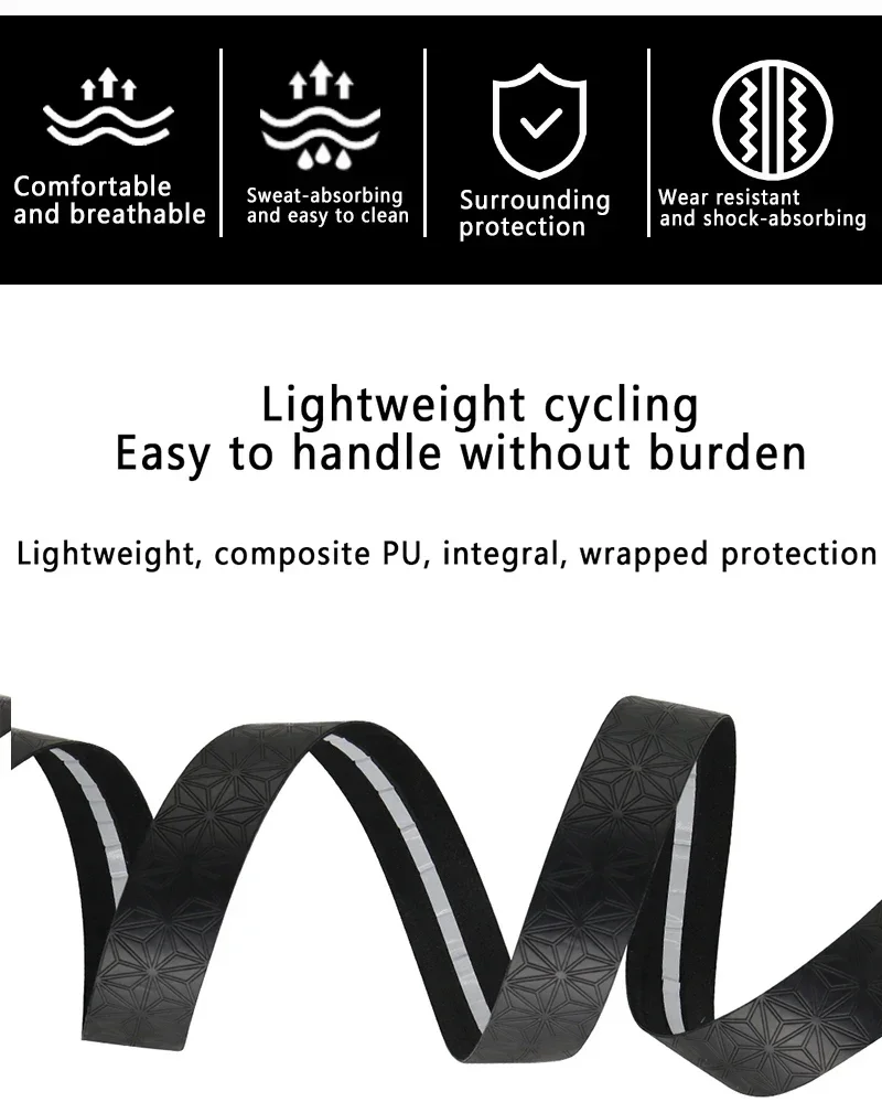 Road Bike Bar Tape bike handlebar tape bicycle handlebar strap Bike Handlebar Wrapper Comfortable Handlebar Strap Handles Tape Shock Absorbing Bar Ribbon Belt for Road