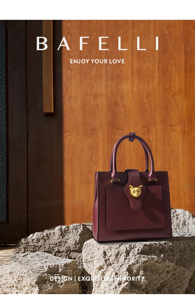 genuine leather tote bag front view