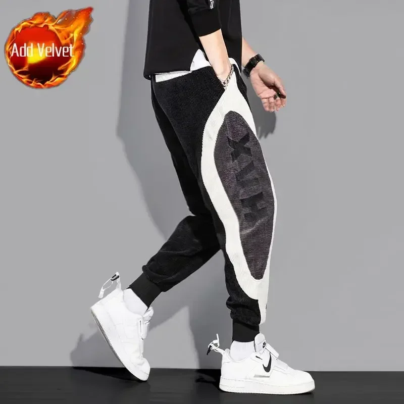 Pantalones holgados y ajustados con múltiples bolsillos para hombre, pantalones cargo ajustados para hombre, pantalones multibolsillos de licra, pantalones de diseño de alta calidad, estilo Harajuku E