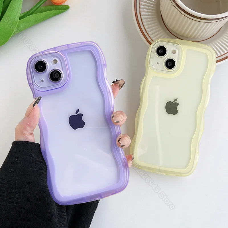 Translucent Wave Edge Soft TPU Phone Case