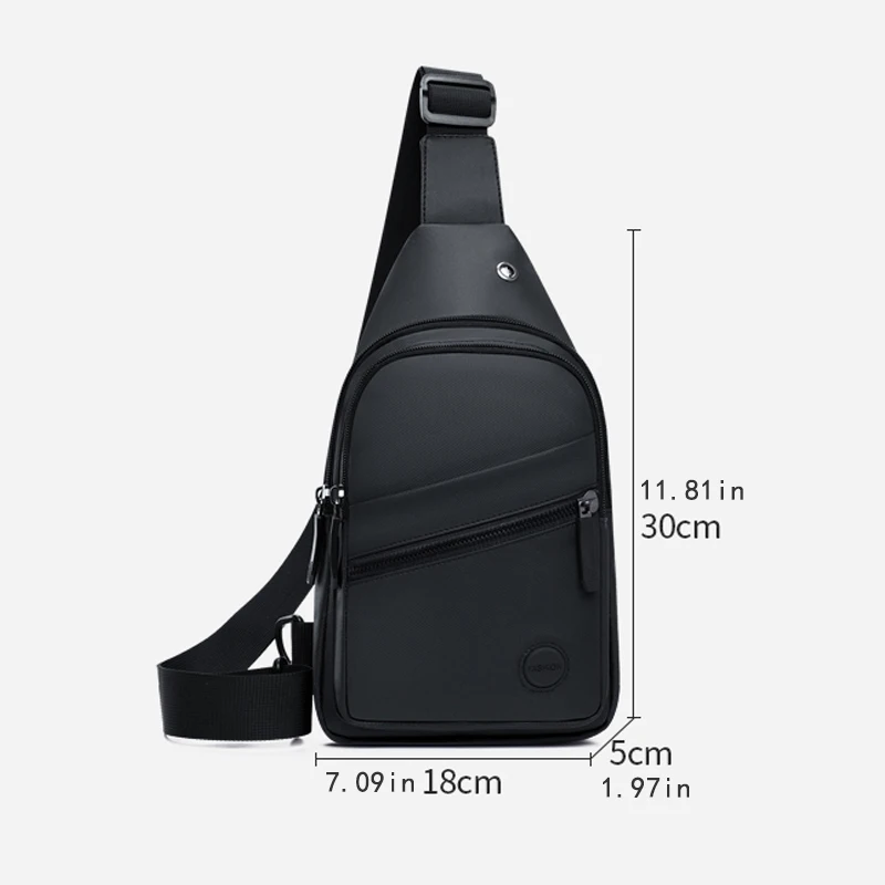 Men's sports chest bag 𞓜 multifunctional cross shoulder bag, suitable for fitness and outdoor travel, durable, with multiple zi