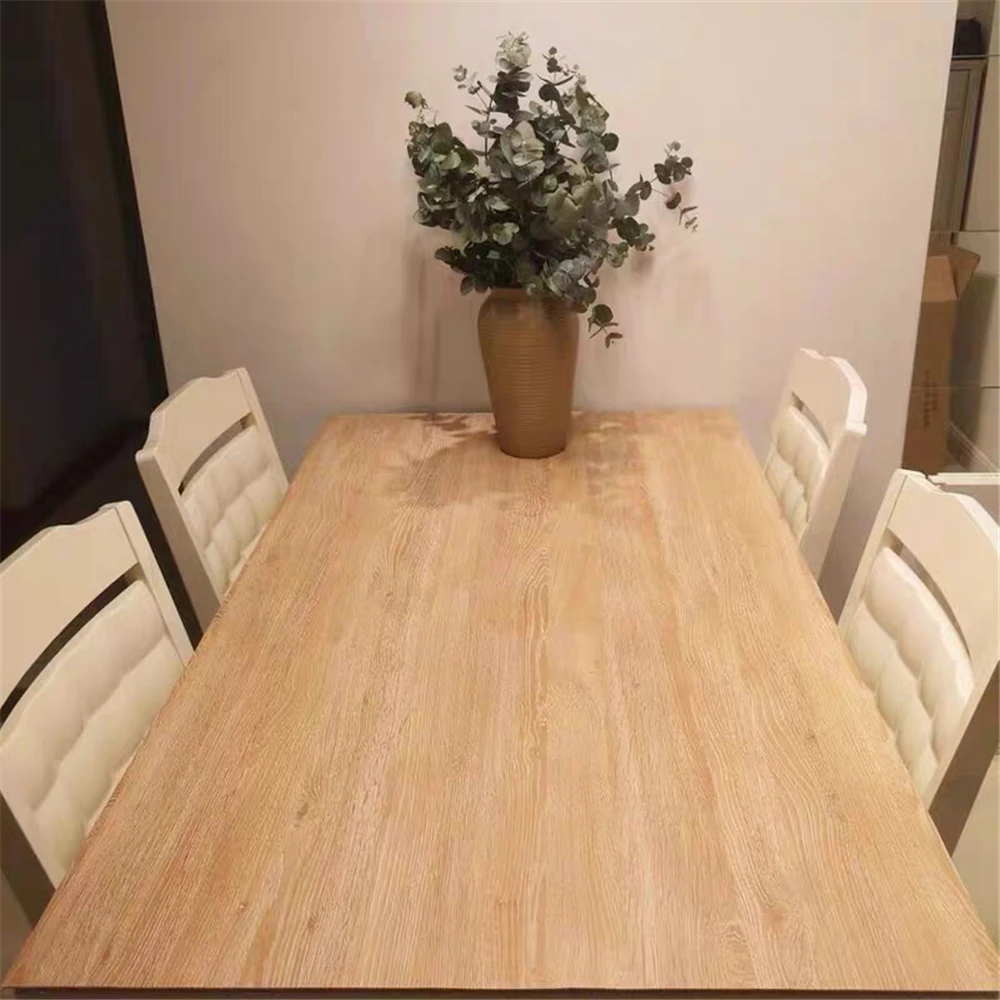 1 Roll Pvc Oil-proof Wood Grain Sticker Self-adhesive Wallpaper For Kitchen Countertop Furniture Cabinet Table Wall Renovation 6
