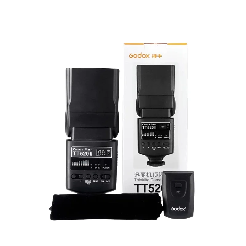 Godox TT520II Hot Shoe Flash Wireless 433MHz Fast Recycling Multi-Angle Rotation for Canon Nikon Sony Fujifilm Olympus Panasonic