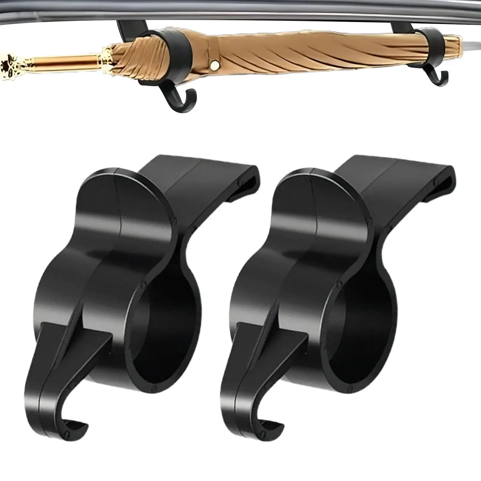 2pcs/set Car Trunk Umbrella Holder Car Mobile Phone Accessories Mount Plant Towel Hook Auto Internal Storage Organizer Holders