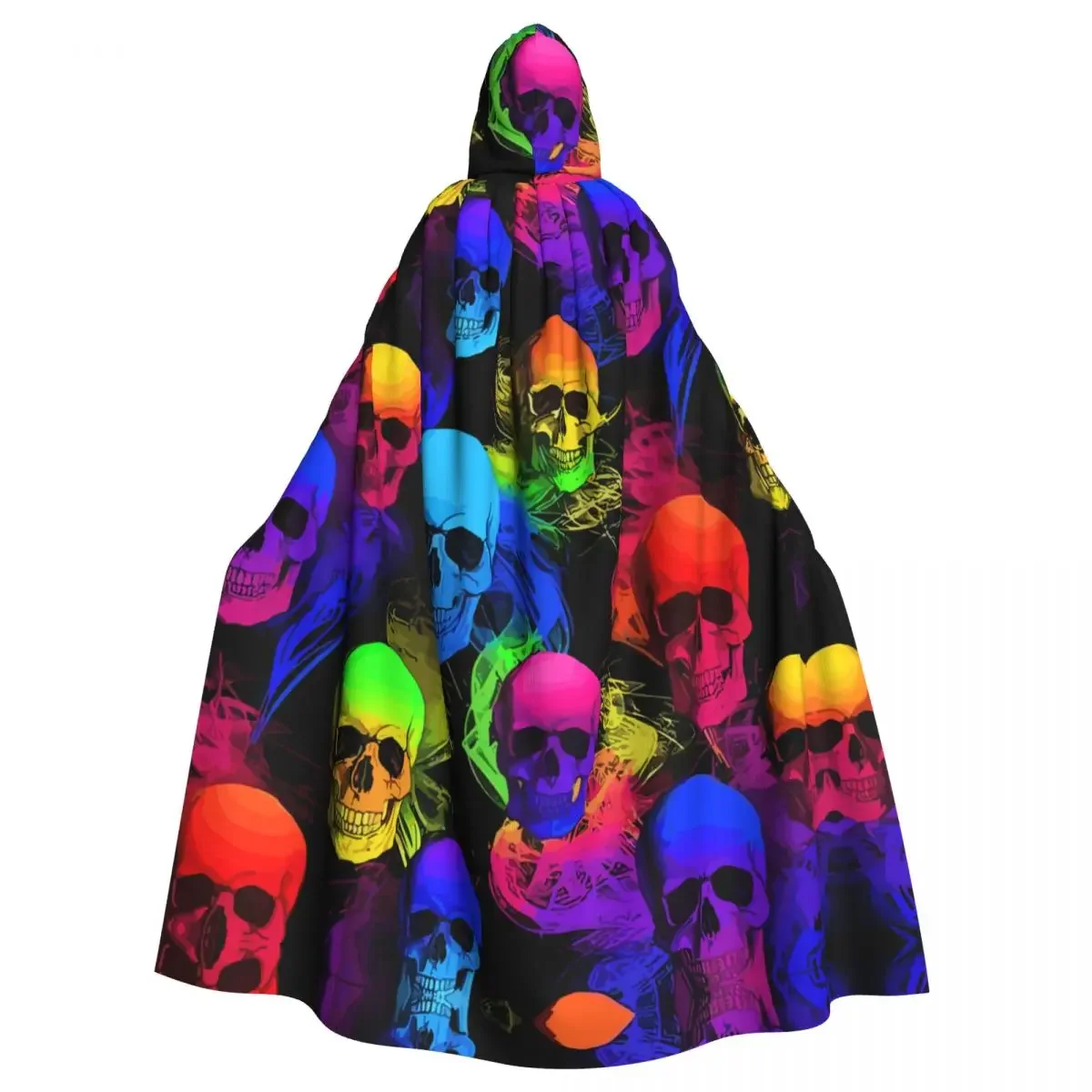 

Hooded Cloak Polyester Unisex Witch Cape Costume AccessoryThe Colorful Skull