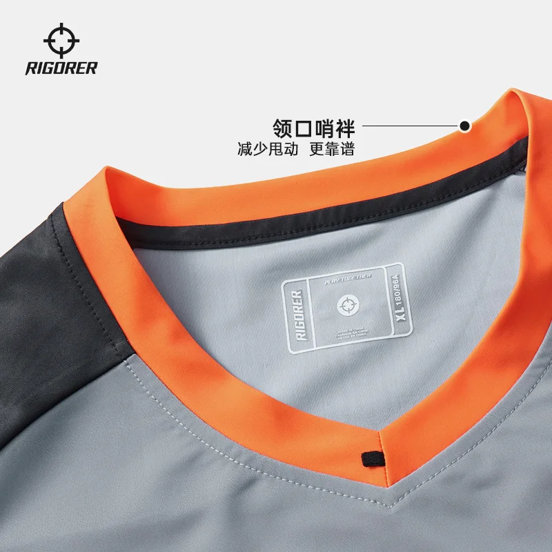 RIGORER Basketball Referee T-shirt Men's And Women's Basketball Training Game Referee Clothing V-neck Breathable Short Sleeve