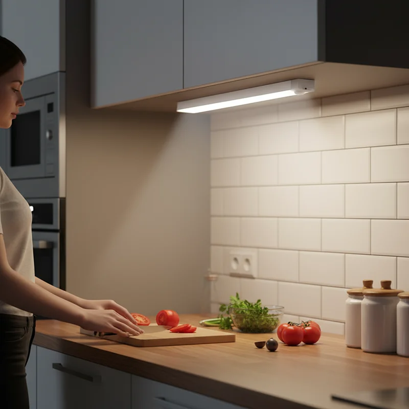 10-50cm USB Rechargeable LED Bar Lights Motion Sensor Night Light Portable Induction for Kitchen Cabinet Wardrobe Hallway