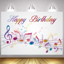 

Dynamic Music Musical Note Custom Backdrop Girl Birthday Party Decoration Kid Newborn Baby Shower Background Photography Photos