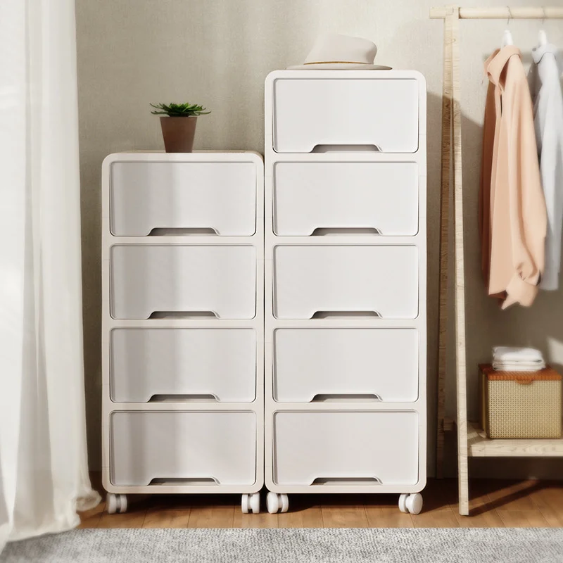 5 Tier Moving Detachable Plastic Children Cloth Drawer Storage Cabinet  Wardrobe