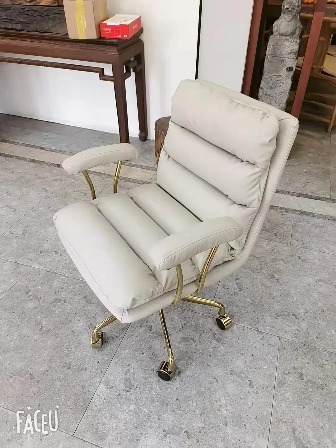 Description Picture 5 of itemComputer Chair Lifting Swivel Soft Chair Home Office Desk Chair Nordic Furniture Ergonomic With Backrest Armchairs Bedroom Chair