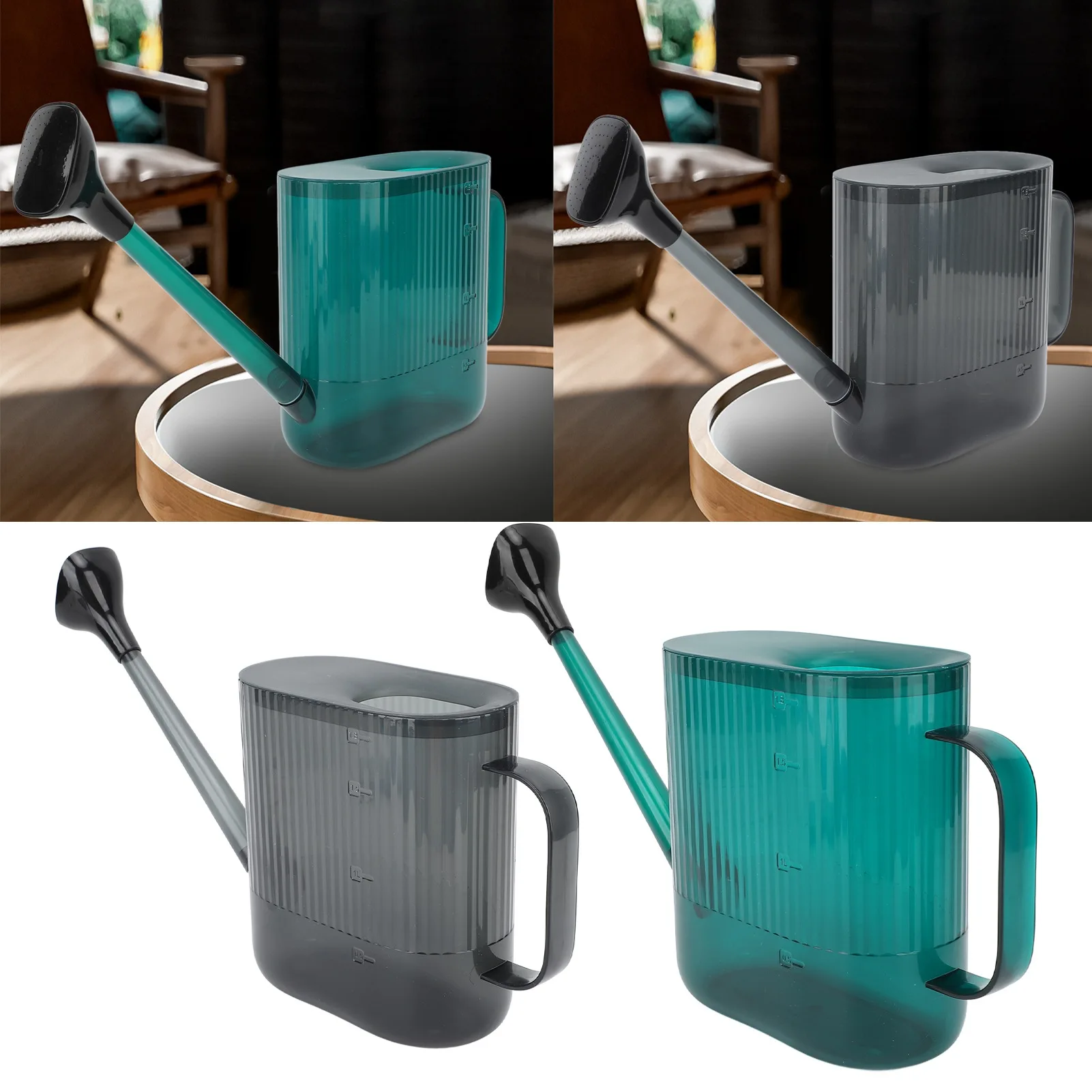 Indoor Plants Watering Can 1.8L PP Multifunctional Long Spout Garden Flower Water Can Garden Watering Long Spout Water