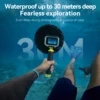 TELESIN Dome Port for DJI Action 5 Pro 4 3 Gopro Hero 13 12 11 10 9 7 6 5 Diving Waterproof Housing with Floating Grip Trigger 4