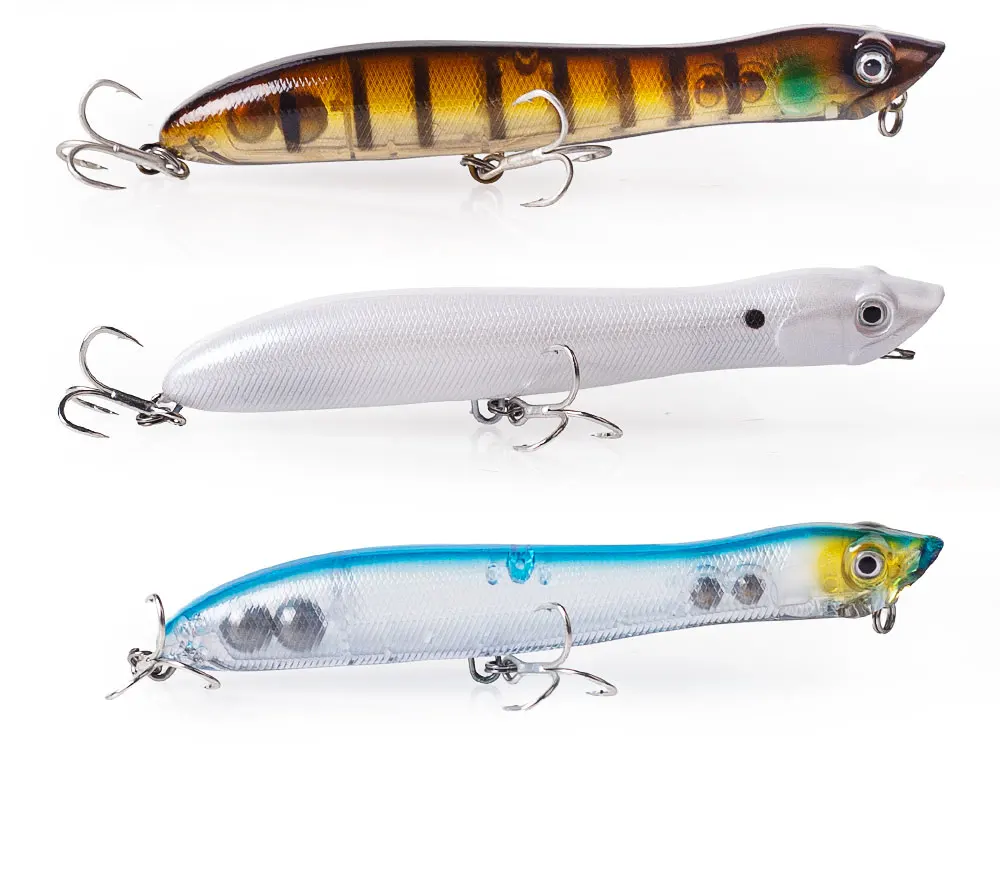120mm/18g Topwater Pencil Popper Schwimmender Angelköder Snakehead Wobbler Tackle Baits Minnow für Schnapper, Flunder, Bass, Chub – Detail 11