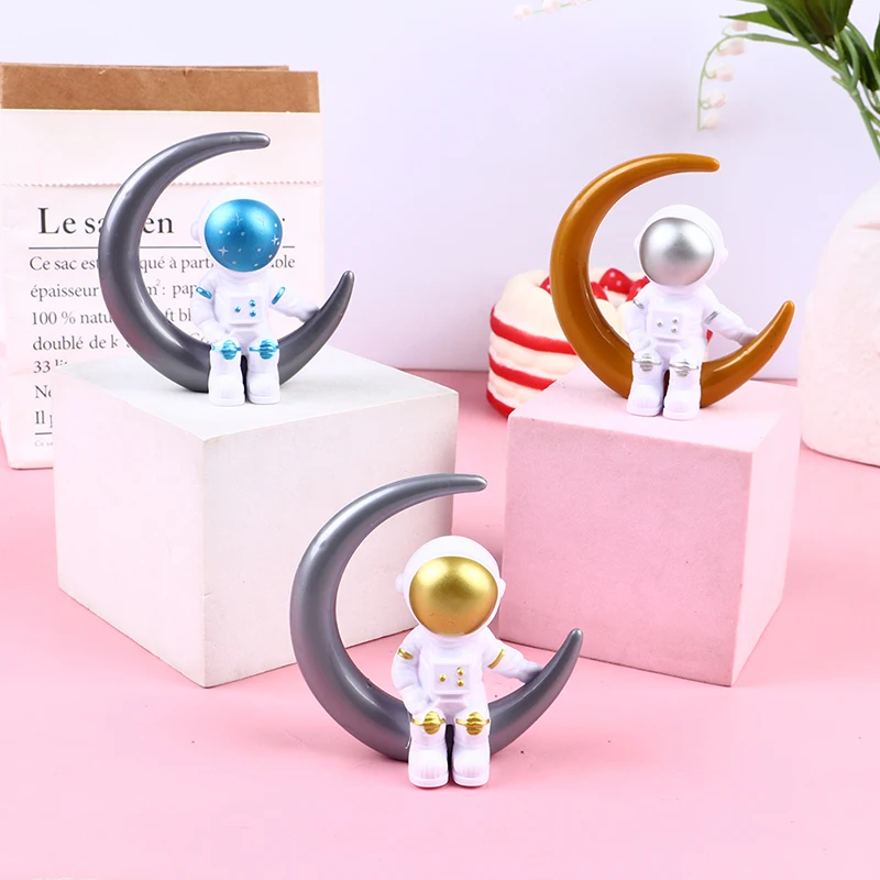 

Astronaut Cake Topper Space Universe Planet Series Cake Toppers For Outer Space Birthday Party Dessert Props Festive Decorations