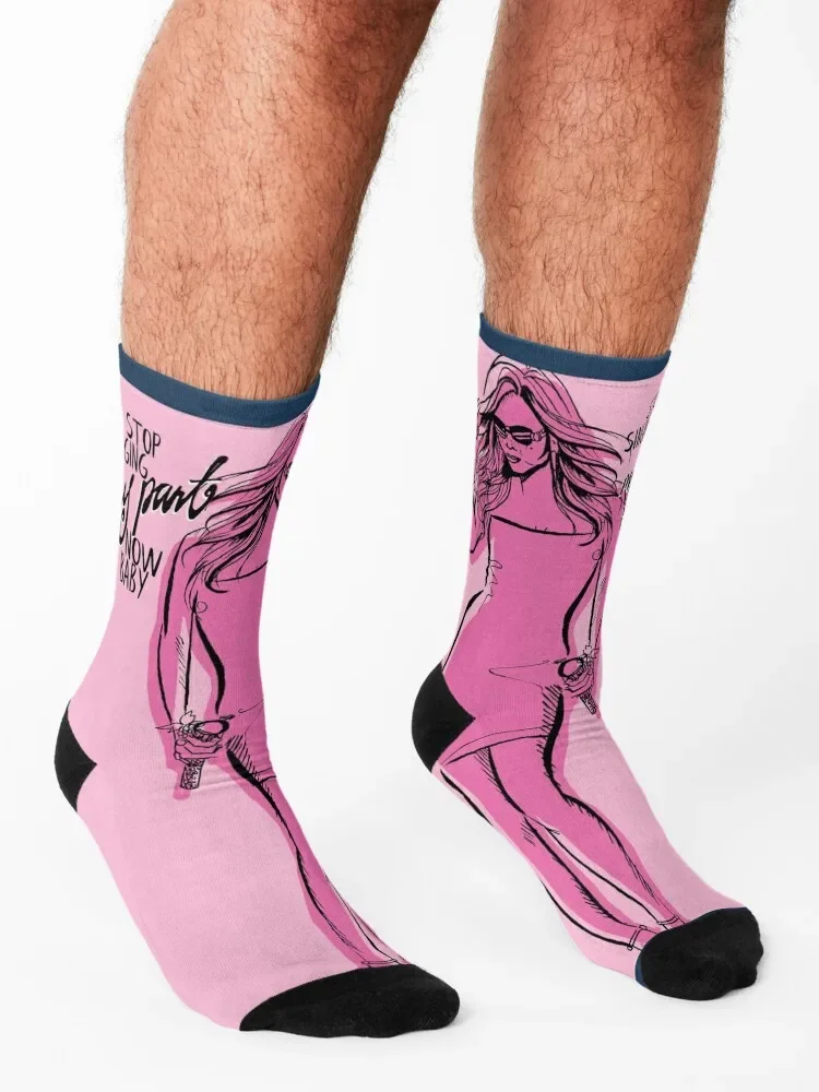 The Diva, Mimi Stop Singing My Part, Now Baby illustrated Socks Crossfit gym Sports Boy Child Socks Women's