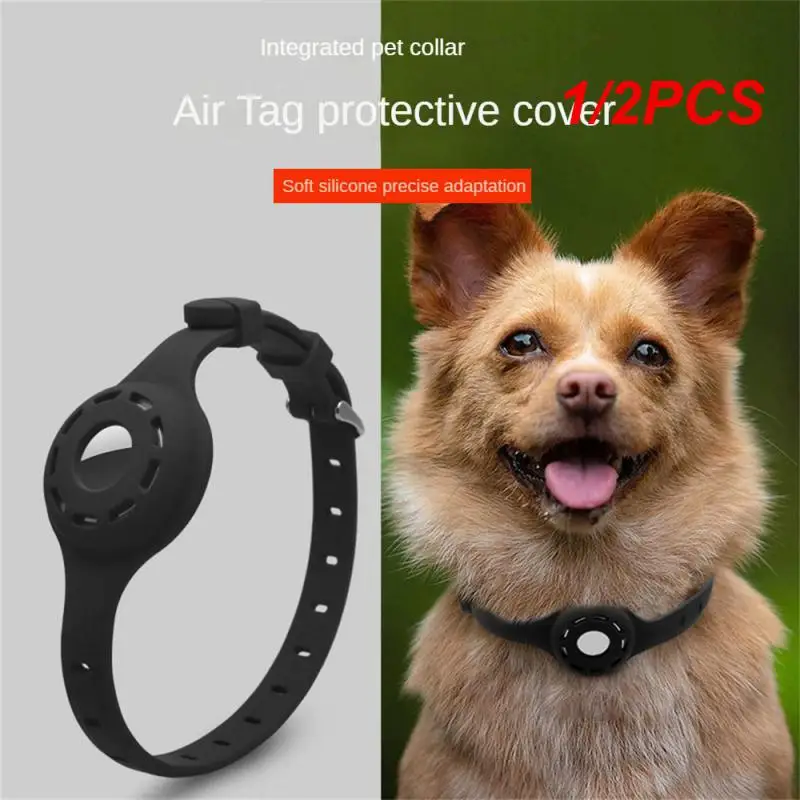 

1/2PCS New Silicone Anti-Lost Pet Cat Collar For The Airtag Protective Tracker Anti Lost Positioning Collar Adjustable Pet