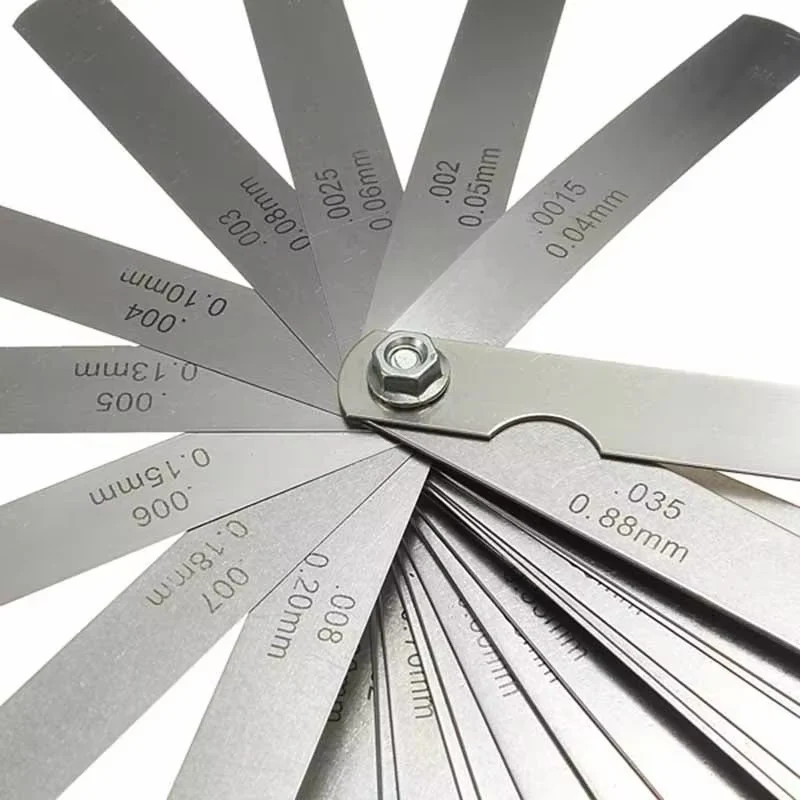 32 Blades Feeler Gauge Stainless Steel 0.04-0.88mm Gap Filler Tune Up Measuring Tool For Bearing Clearances Piston Ring