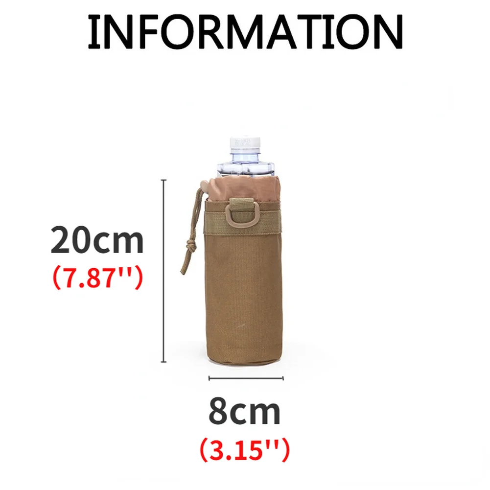 Molle Pouch - 3 Sacchetti Tattici In Nylon Per Bottiglia D'Acqua E Accessori - Tasche Molle Per Zaino, Cintura E Outdoor