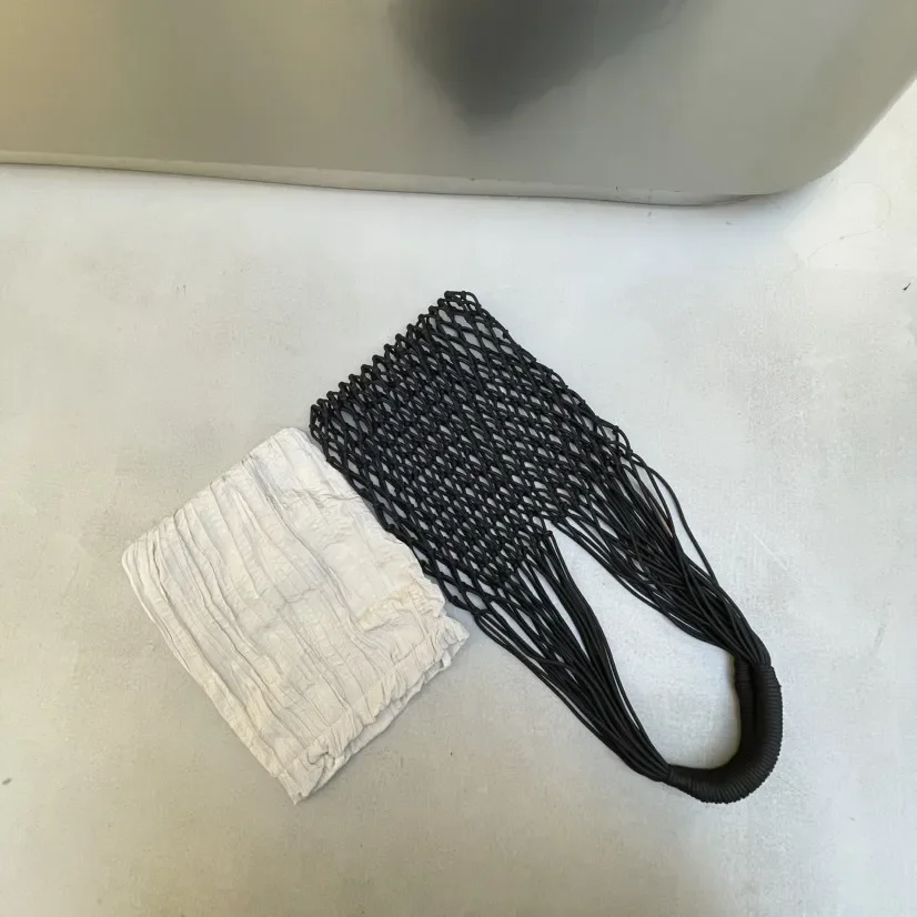 Fashion Cotton Woven Hollow Shoulder Crossbdoy Bags Female Summer Beach Bag Travel Small Tassel Handbag For Women Messenger Bags