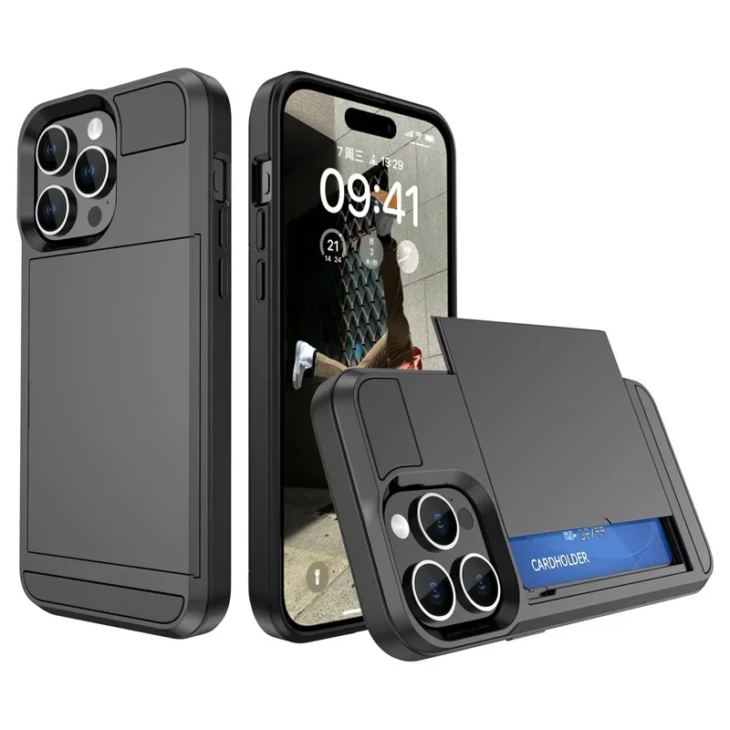 Premium Wallet Phone Case with Card Holder and Dual-Layer Protection