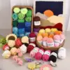 12Color Set Kids DIY Knitting Crochet Yarns Colorful Material For Needlework Sewing Hand Crafting Wool Ball Hat Dolls Soft Sewin 2