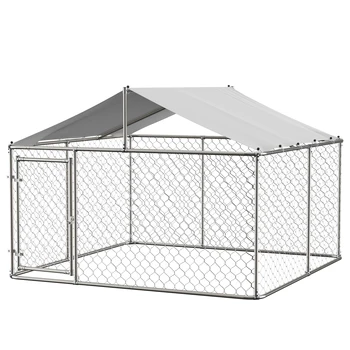 7.5x7.5 ft Outdoor Dog Kennel Large Heavy Duty Shade Run Enclosure