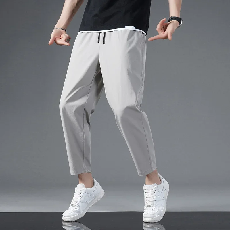 125KG Men Casual Sports Pants Summer Ice Silk