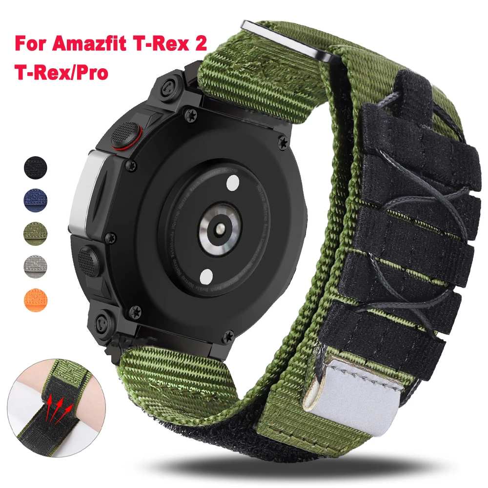 Correa Deportiva De Nailon Para Huami Amazfit T-Rex 2, Correa De Reloj Para Xiaomi Huami, Pulsera Tyrannosaurus, Accesorios Para Amazfit Trex Pro