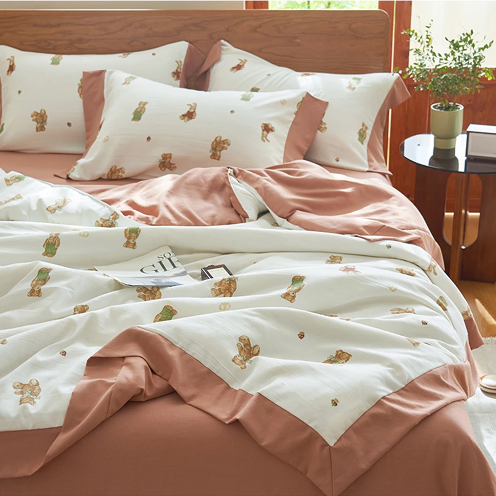 

Summer Bedding Set Cotton Linen Thin Quilt Comforter Soft Air Conditioning Quilt/Duvet/Blanket Bed Duvets Single Bed Quilt 이불