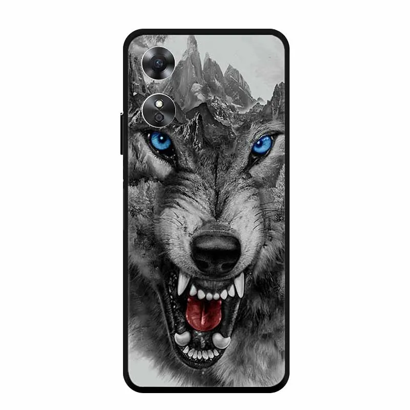 Cool Animal Design Black Edge Silicone Soft Phone Cover Case