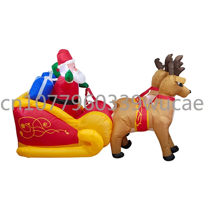 

Christmas Inflation Model Courtyard Decoration Elk Sled Inflatable Santa