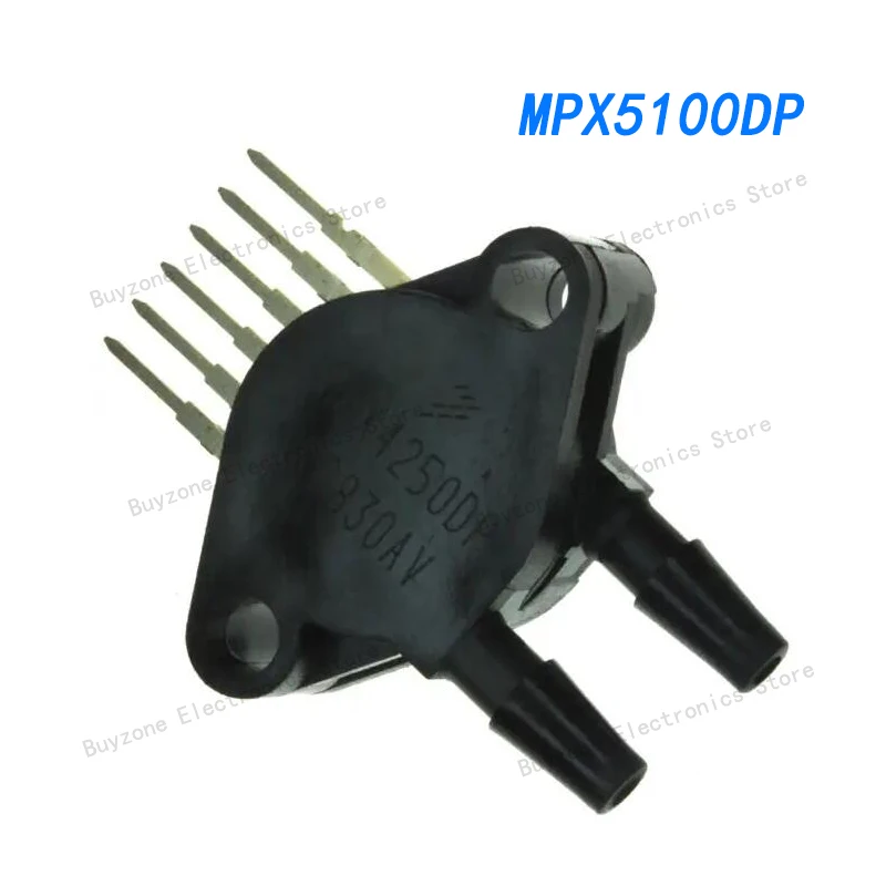 

MPX5100DP Pressure Sensor 14.5PSI (100kPa) Differential Male - 0.19" (4.93mm) Tube, Dual 0.2 V ~ 4.7 V 6-SIP Module
